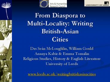 From Diaspora to Multi-Locality: Writing British-Asian Cities