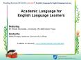 What is academic language? PowerPoint PPT Presentation
