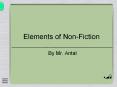 Elements of Non-Fiction PowerPoint PPT Presentation