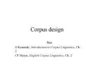 Corpus design