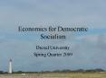 Economics for Democratic Socialism PowerPoint PPT Presentation