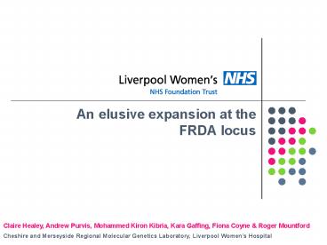 An elusive expansion at the FRDA locus