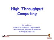 High Throughput Computing