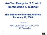 Are You Ready for IT Control Identification