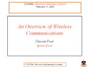 COS598u: Pervasive Information Systems