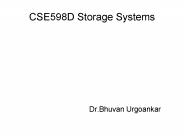 CSE598D Storage Systems