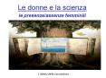 Le donne e la scienza le presenze/assenze femminili PowerPoint PPT Presentation