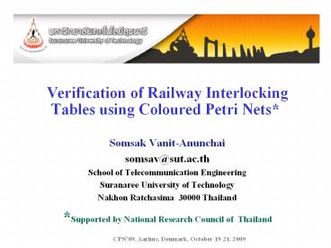 Verification of Railway Interlocking Tables using Coloured Petri Nets*