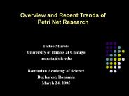 Overview and Recent Trends of Petri Net Research