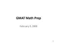 GMAT Math Prep PowerPoint PPT Presentation