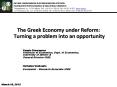The Greek Economy under Reform:  Turning a problem into an opportunity PowerPoint PPT Presentation