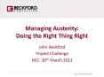 Managing Austerity: Doing the Right Thing Right PowerPoint PPT Presentation