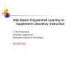 Web Based Programmed Learning to Supplement Laboratory Instruction PowerPoint PPT Presentation