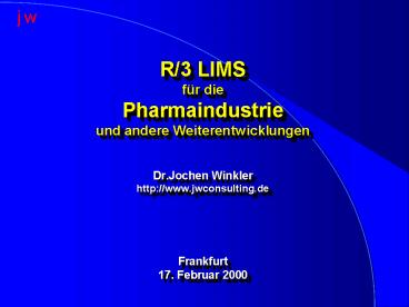 R/3 LIMS f