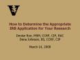 How to Determine the Appropriate IRB Application for Your Research PowerPoint PPT Presentation