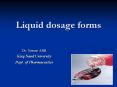Liquid dosage forms PowerPoint PPT Presentation