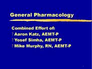 General Pharmacology