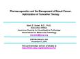 Pharmacogenetics and the Management of Breast Cancer: Optimization of Tamoxifen Therapy PowerPoint PPT Presentation