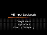 VE Input Devices(I)