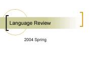 Language Review