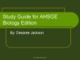 Study Guide for AHSGE Biology Edition PowerPoint PPT Presentation