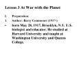 Lesson 3 At War with the Planet PowerPoint PPT Presentation