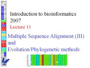 Sequence analysis course