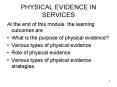 PHYSICAL EVIDENCE IN SERVICES PowerPoint PPT Presentation