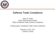 Defense Trade Compliance