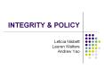 INTEGRITY PowerPoint PPT Presentation