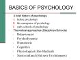BASICS OF PSYCHOLOGY PowerPoint PPT Presentation