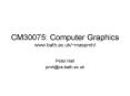 CM30075: Computer Graphics www.bath.ac.uk/~maspmh/ PowerPoint PPT Presentation
