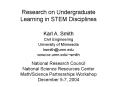 Research on Undergraduate Learning in STEM Disciplines PowerPoint PPT Presentation