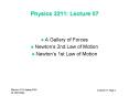 Physics 2211 Spring 2005 PowerPoint PPT Presentation
