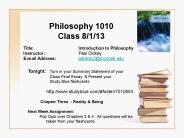 Philosophy 1010