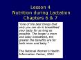 Lesson 4 Nutrition during Lactation Chapters 6 PowerPoint PPT Presentation