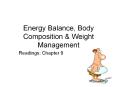 Energy Balance, Body Composition PowerPoint PPT Presentation
