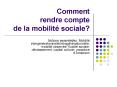 Comment rendre compte de la mobilit PowerPoint PPT Presentation