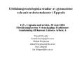 Utbildningssociologiska studier av gymnasister och universitetsstudenter i Uppsala PowerPoint PPT Presentation