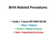 Birth Related Procedures