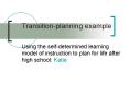 Transition-planning example PowerPoint PPT Presentation