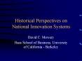 Historical Perspectives on National Innovation Systems PowerPoint PPT Presentation