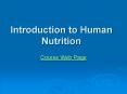 Introduction to Human Nutrition PowerPoint PPT Presentation