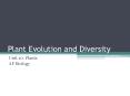 Plant Evolution and Diversity PowerPoint PPT Presentation