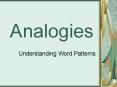 Analogies PowerPoint PPT Presentation