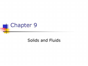 Solids and Fluids