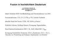 Fusion in hochdichtem Deuterium