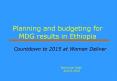 Planning and budgeting for MDG results in Ethiopia PowerPoint PPT Presentation