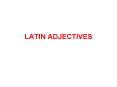 LATIN ADJECTIVES PowerPoint PPT Presentation