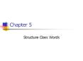 Structure Class Words PowerPoint PPT Presentation